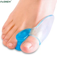 1 pair blue silicone gel bunion toe corrector orthotics straightener separator pain set toe braces silicone toe foot cover