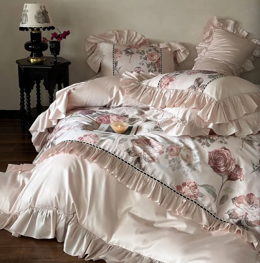 Элегантный комплект постельного белья fairyfair с цветами розы полноразмерный