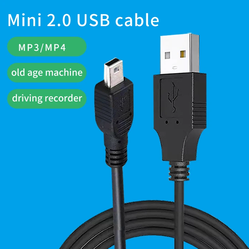 

Кабель для передачи данных MiniUSB для пожилых людей, Mp3 Mp4, жесткий диск, камера с Т-портом, Универсальная линия 0,3 м, 0,5 м, 1,5 м, 1 м, 3 м, 5 м