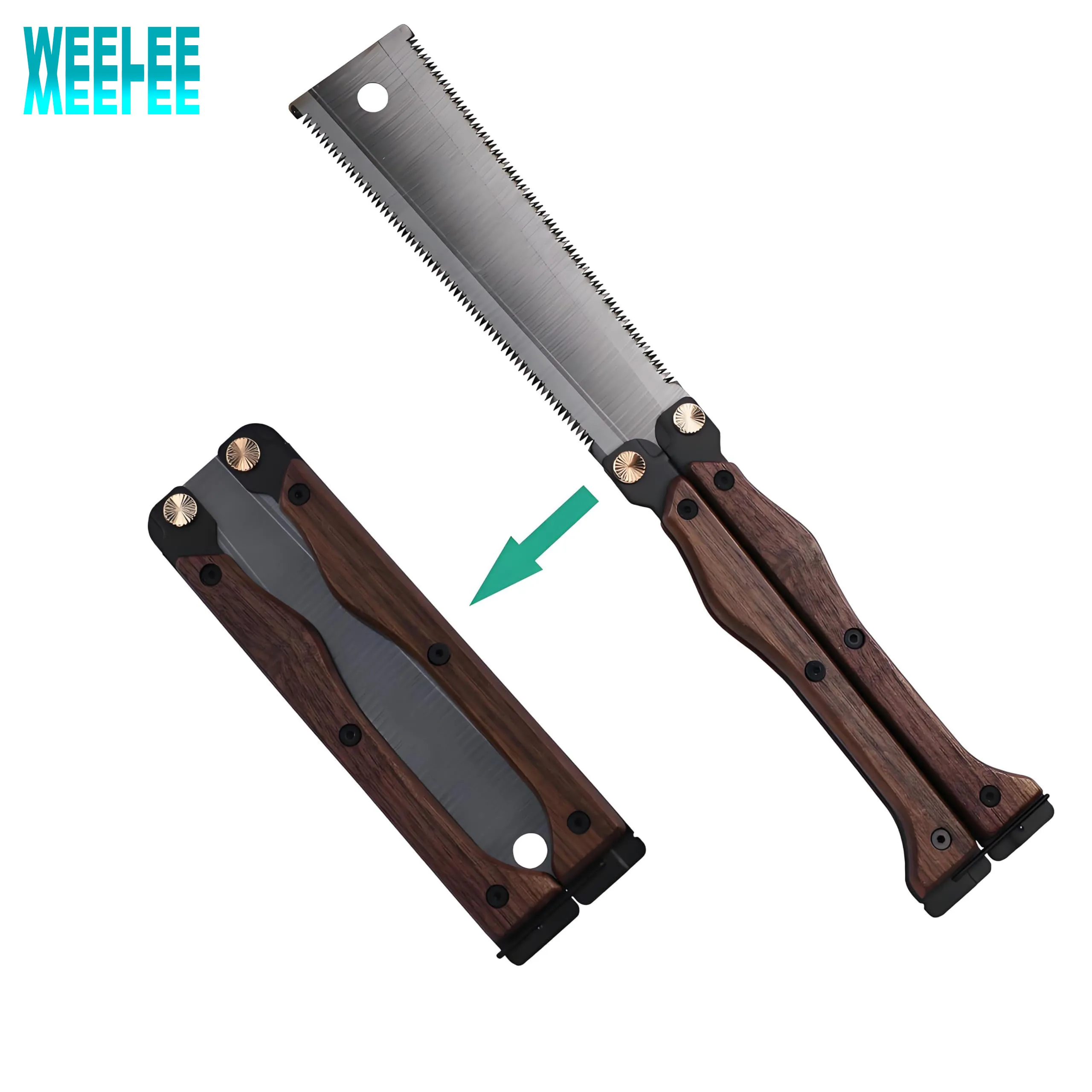 

Складная ручная пила WEELEE 5,5 дюймов двухсторонняя из стали SK5