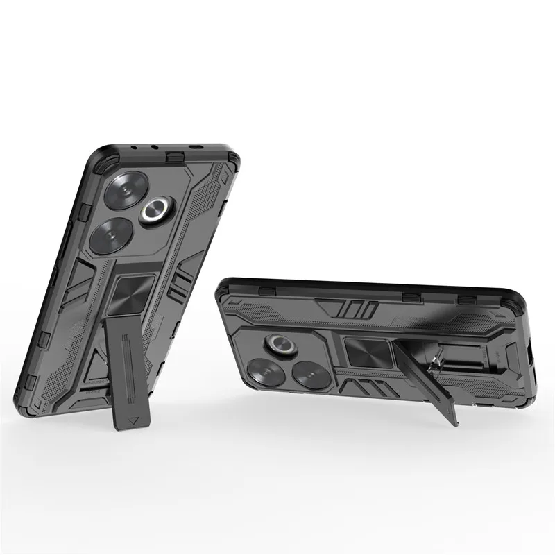 Чехол для Xiaomi Poco F6 5G защитный чехол с магнитным держателем и кольцом Pocco Poko Little PocoF6