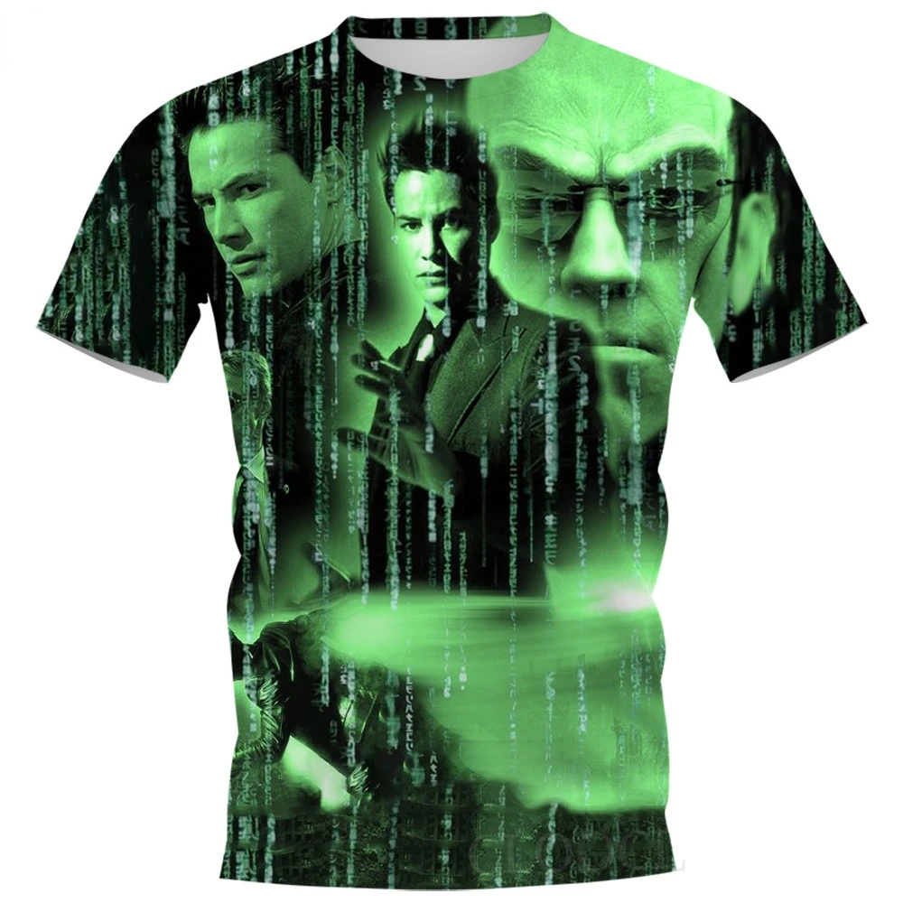 

CLOOCL Summer T-shirt 3D Graphics The Matrix Printed Men Women Tees Crew Neck Short Sleeve Fashion Streetwear Unisex Teens Tops