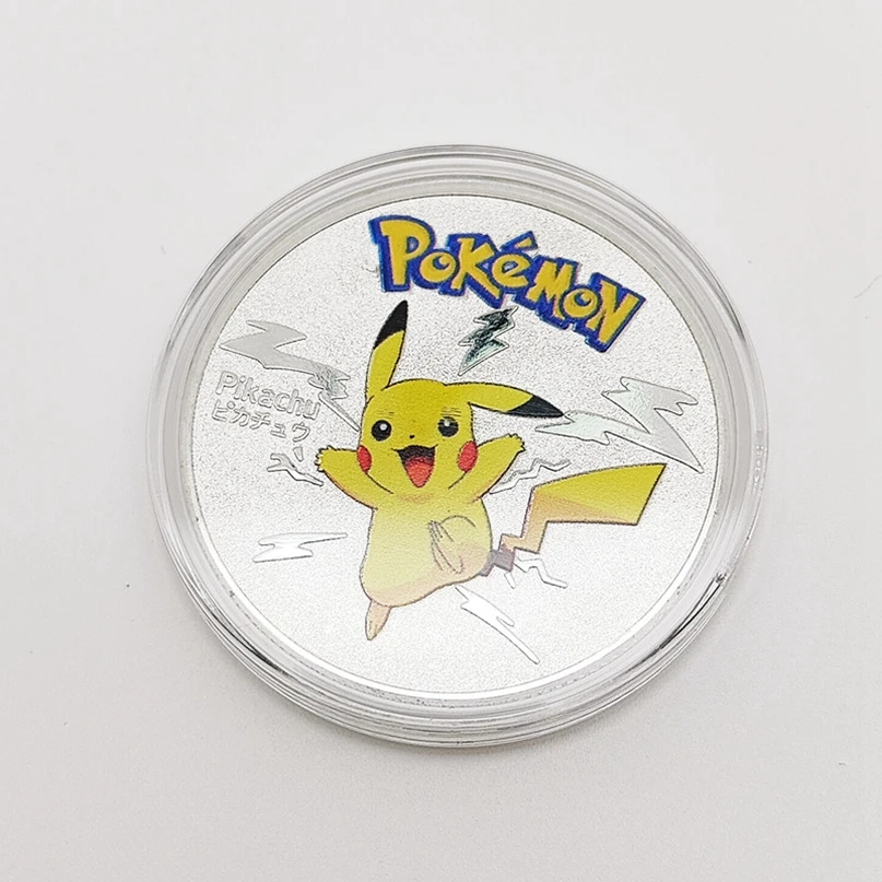 Покемон металлические серебряные монеты аниме памятные Charizard Pikachu золотые