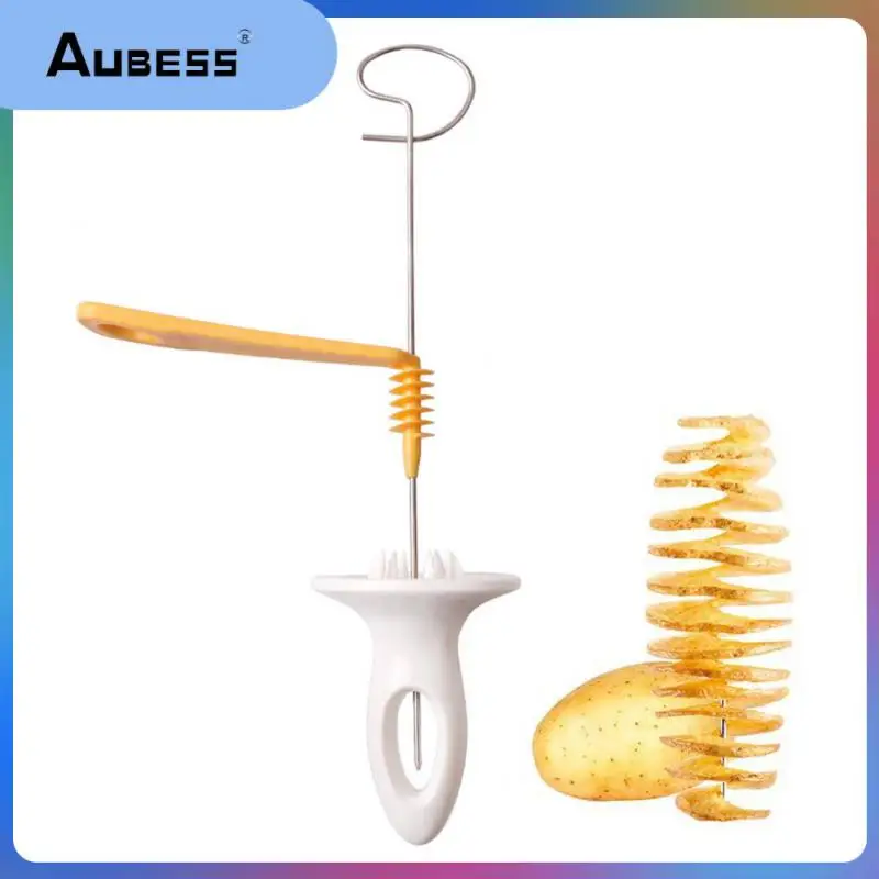 

2/4/5PCS Potato Cutter Plastic Twisted Spiral Slicer Diy Stainless Steel Rotating Potato Slicing Knife Kitchen Tools And Gadgets