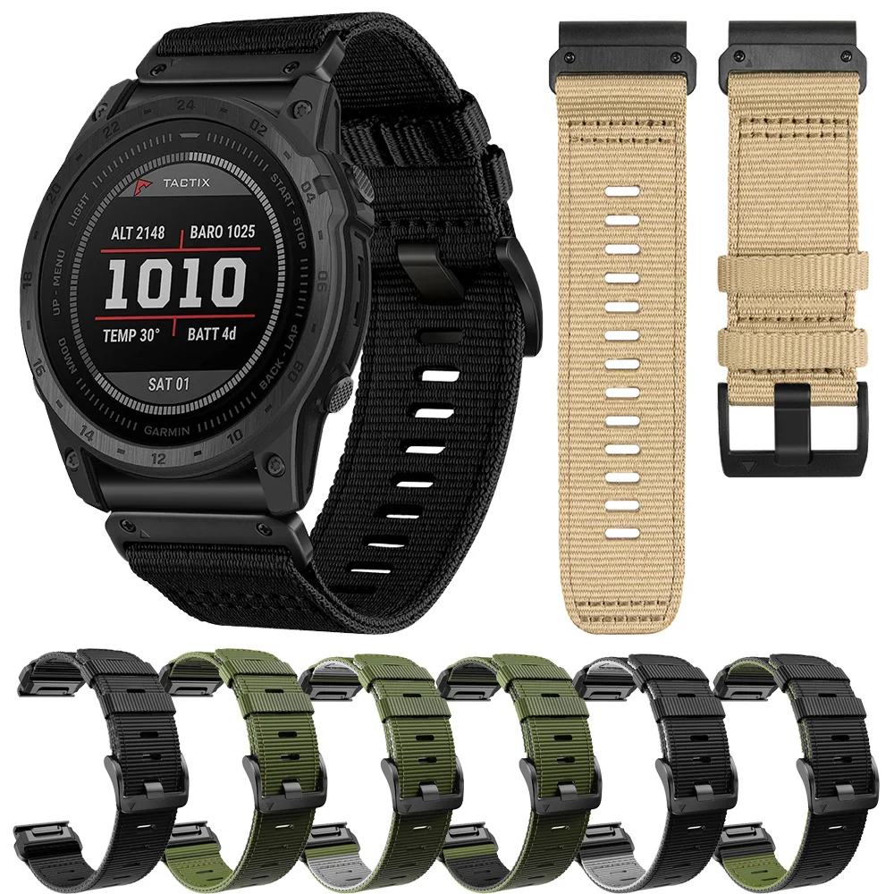 Ремешок для Garmin Quickfit 26 мм 22 Fenix 7X 7 Pro 6X 6 Sapphire Solar 5 5X Plus Epix Gen 2 Instinct