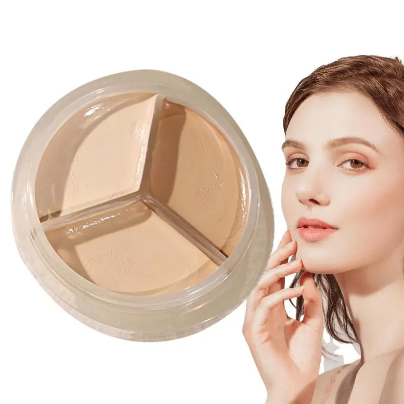 

Makeup Foundation Palette 3 Colors Lasting Long Make Up Contour For Face Brightening Contour Beauty Make Up For Camping