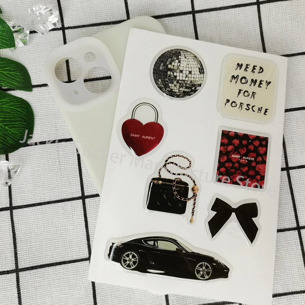 Персонализированный 3D чехол для телефона купольная эпоксидная наклейка