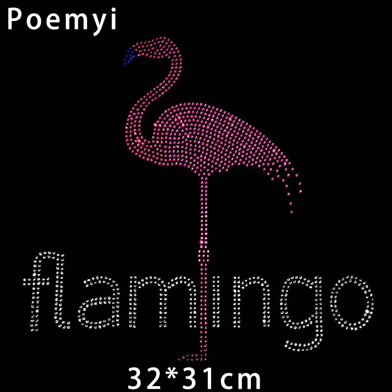 

Flamingo Hot Melt Adhesive Rhinestones for Clothes Dress Glitter Crystals Hot Fixation Rhinestones Appliques Decoration Diamante