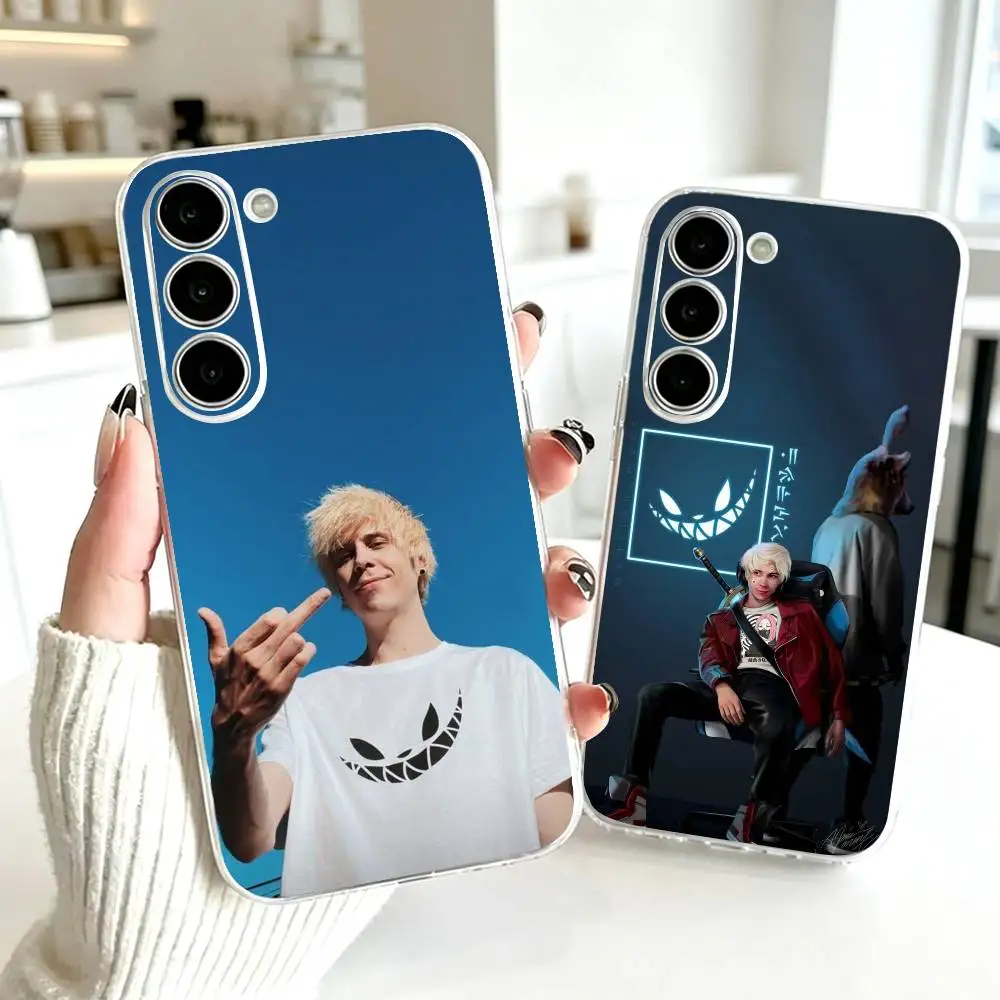 Фото Чехол для телефона El Rubius-OMG, прозрачный силиконовый мягкий чехол для SamsungA10,12,20,21S,30,31,40,50,51,52,70,71 №1
