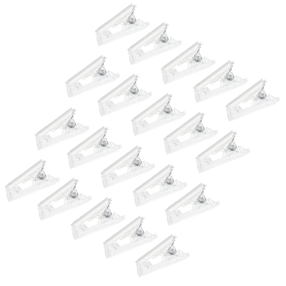 

Self-adhesive Clip Name Tag Clear Clips Wall Hanging Id Badge Spring Holders Cards Crafts