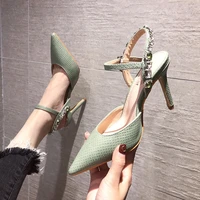 hot sale black women woven fabrics pointed toe high heels fashion ladies slip on stiletto pumps sexy woman party wedding shoes