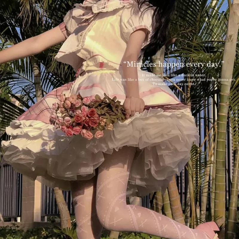

New in 2022 Girl Dress Petticoat Soft Yarn Puffy Boneless Petticoat Daily Support Cosplay Violence Ball Gown Lolita Sister Skirt