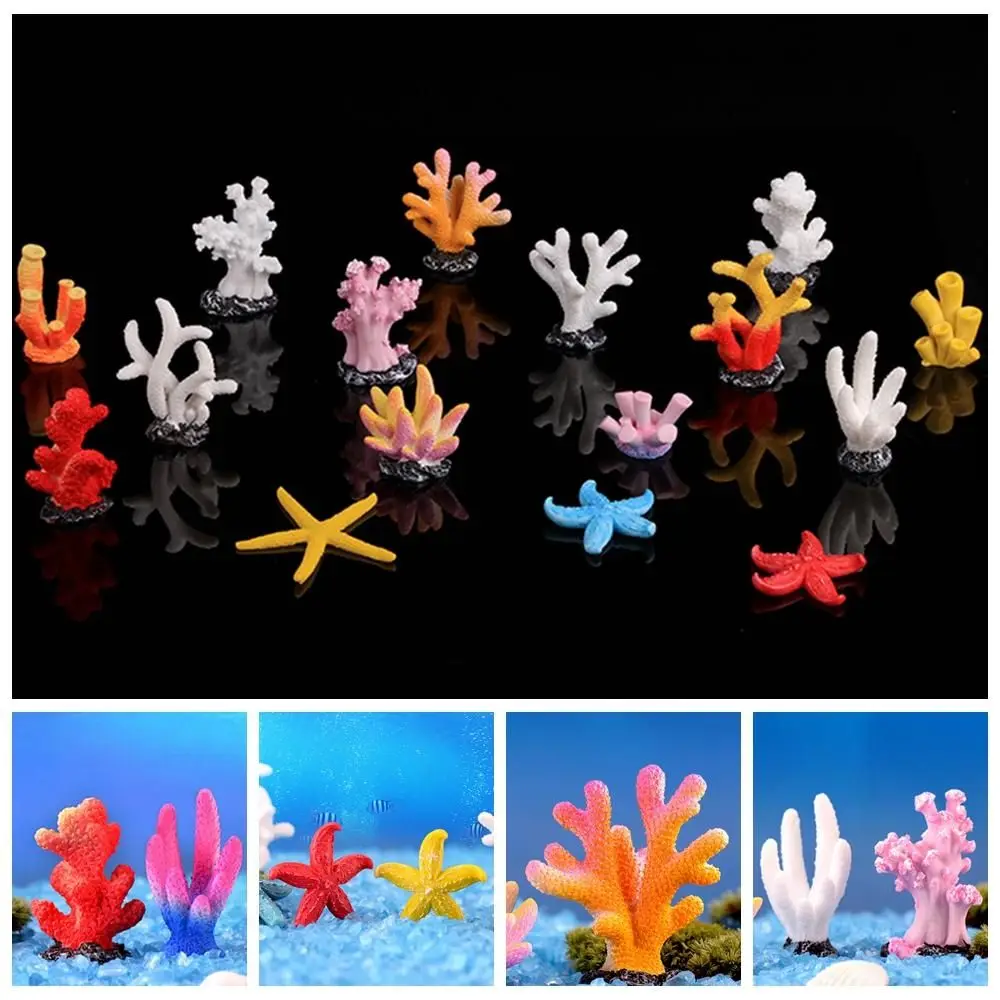

Fish Tank Ornaments Aquarium Decor Fairy garden Resin Reef Rock Landscape Making Artificial Coral Simulation Starfish