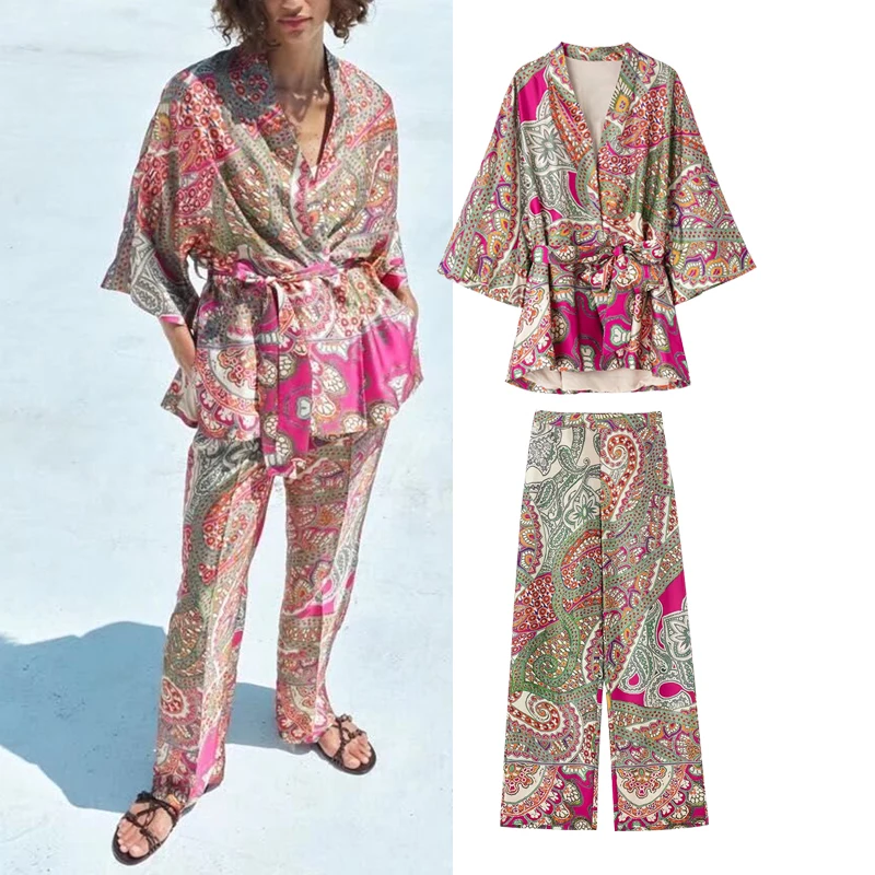 

New 2 Piece Set Suit 2022 Fashion Elegant Suit Loose Straight Elastic Waist women Suits Casual Fashion Vacation Youth Suit women