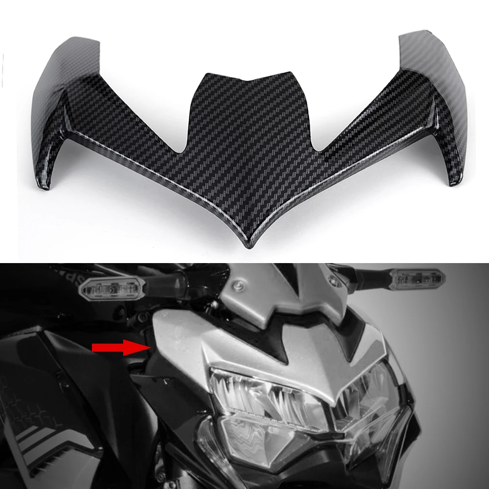 

Motorcycle Z900 Front Headlight Headlamp Upper Beak Nose Extension Cowl Top Cover for Kawasaki Z 900 2020 2021