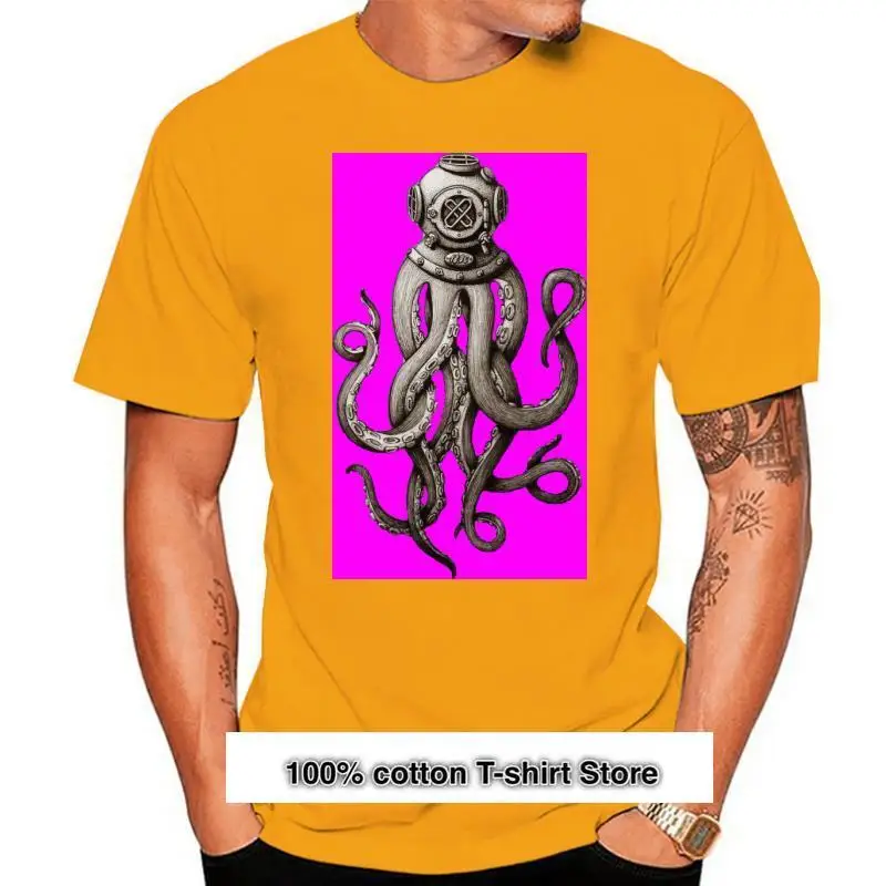 

Camiseta Retro de buceo, изображение пуловера, casco de pulpo