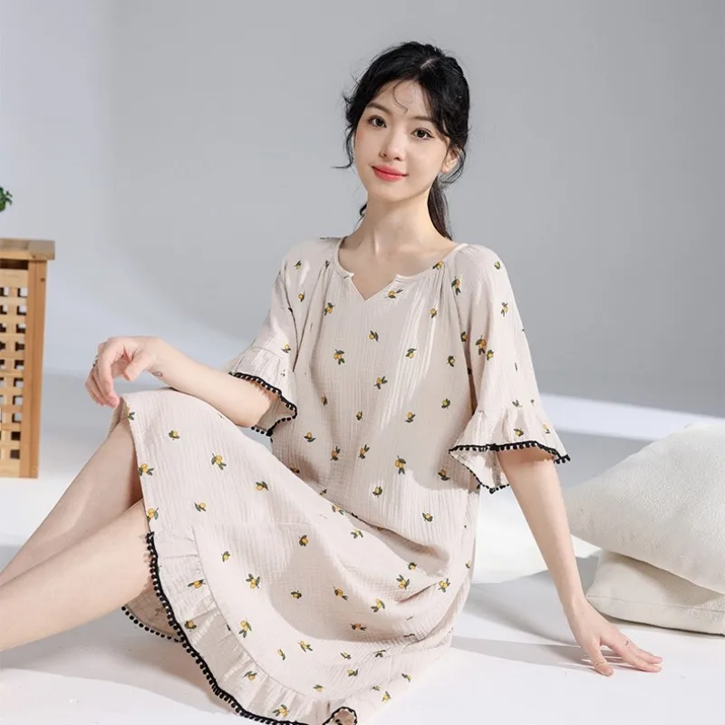 Pajamas for Women Summer Thin Section Short-sleeved Shorts Japanese Style Home Suit Two-piece Comfortable and Casual Nightgowns