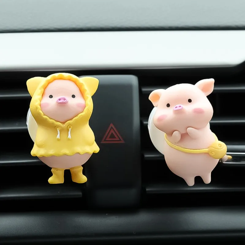Освежитель воздуха для автомобиля розетка кондиционирования розовая свинья