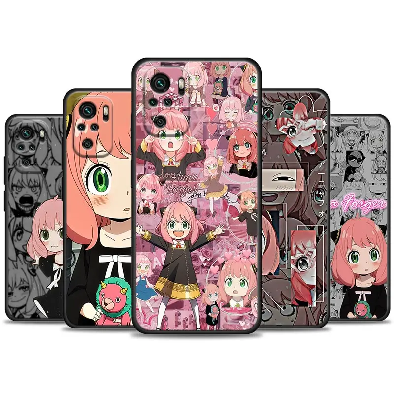 

Funda Coque Phone Case for Redmi Note 11S 11T 11 11E 10 10S 9 9S 9T 7 8 8T Pro Plus 4G 5G Case Cover Anya Anime Spy X Family