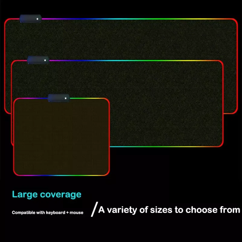 

Gaming Mouse Pad Computer Mousepad RGB Large Mouse Pad Gamer XXL Mouse Carpet PC Desk Play Mat with Backlit