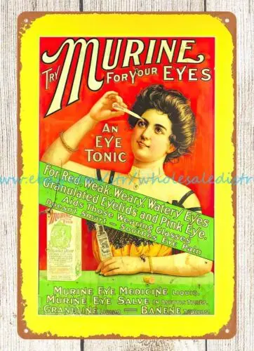 Тоник для глаз MURINE металлический жестяной знак декор в юго-западном стиле