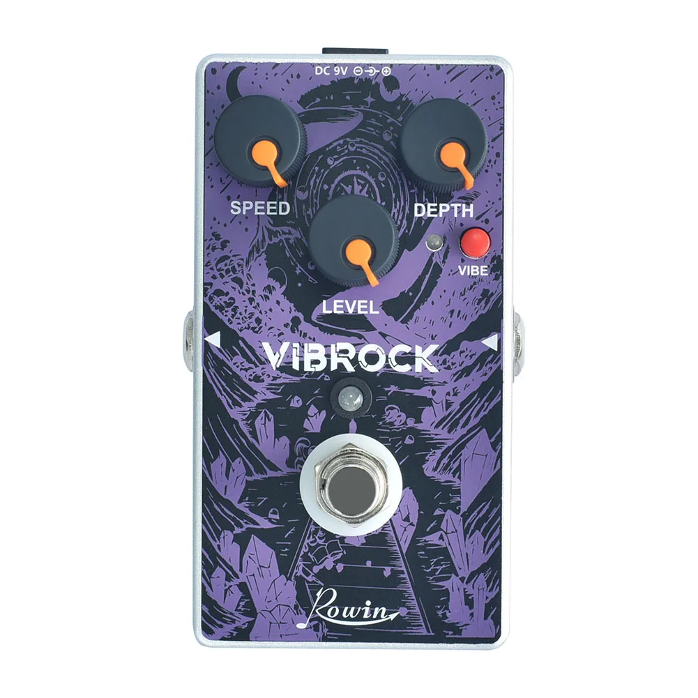 

Durable Effect Pedal Rowin Vibe Guitar Effect Pedal True Bypass Accessories Aluminum Alloy For Electric Guitar