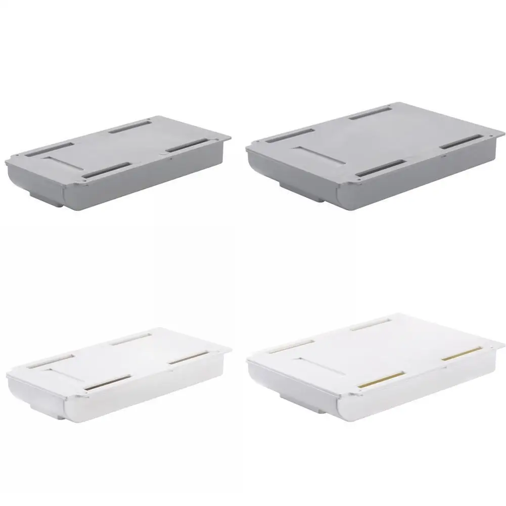 

Hidden Storage Box Self-adhesive Under Desk Drawer Under Supplies Pencil Table Organizer Makeup Holder Paste Stationer S2q1