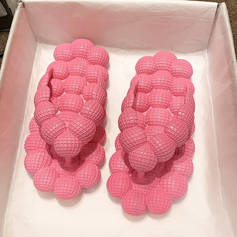 Summer Fashion Women Bubble Slippers Leisure Eva Massage Bottom Flip Flops Super Soft Women's Sandals Non-Slip Beach Slides