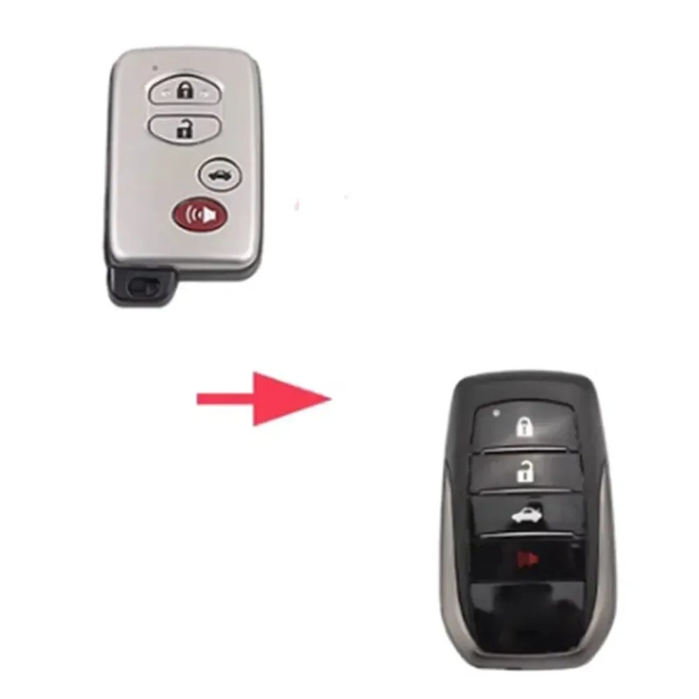 Модифицированный чехол для ключа с 2/3/4 кнопками для Toyota 2008-2023 Land Cruiser 200 Prado 150 LC200 LC150, обновление ключа дистанционного управления