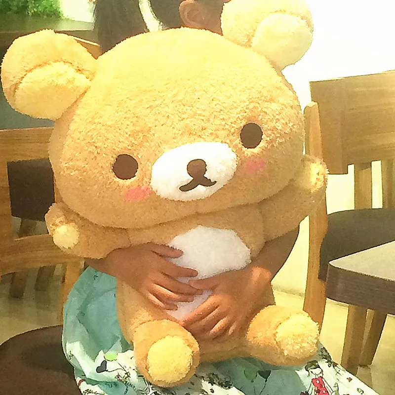 

Kawaii 55 Giant Rilakkuma Bear Plush Toy Soft Bear Stuffed Doll Romantic Gift for Lover Home Valentine's Day Gifts for Girls