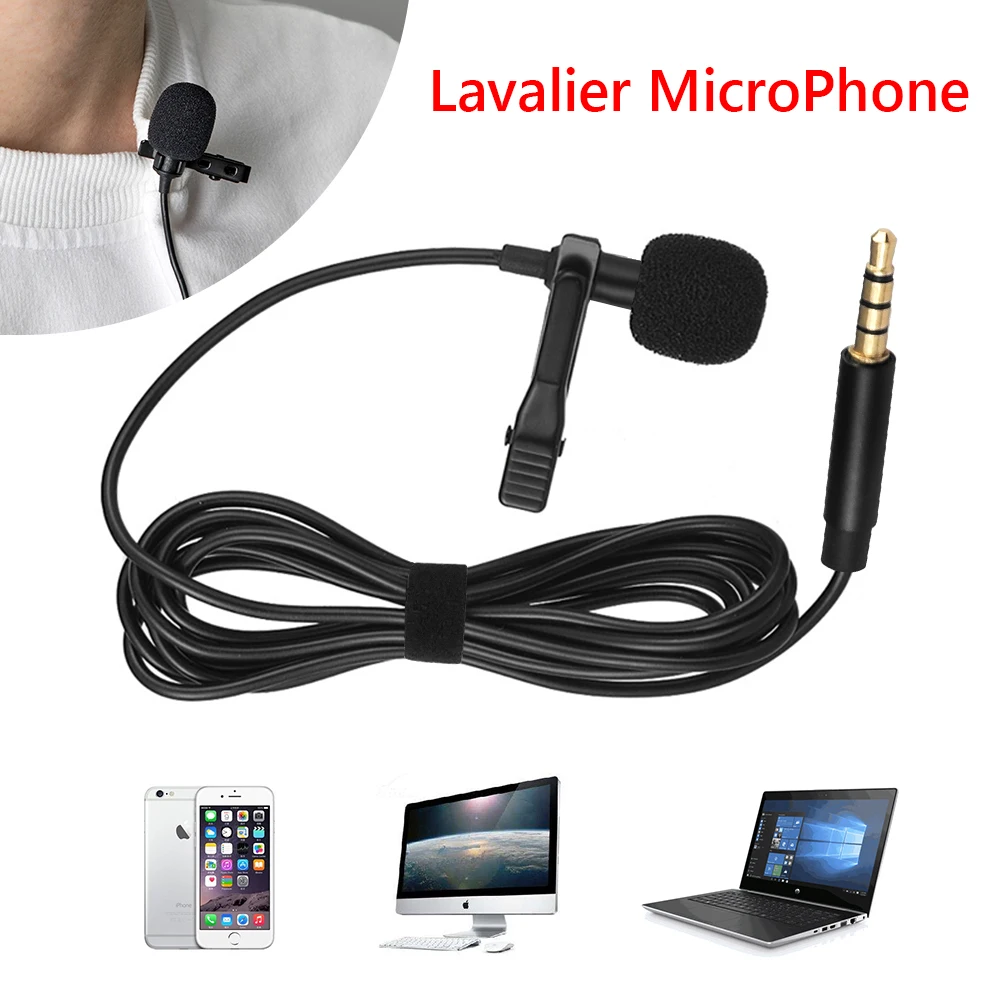 

Mini USB Microphone Lapel Lavalier PC / Phone / Camera Mic Portable External Buttonhole Microphones for Phone Laptop Computer
