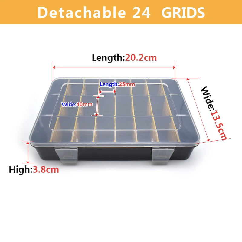 

Винтовой органайзер, ящик для хранения инструментов, контейнер, пластиковый прозрачный отсек, регулируемая съемная коробка для оборудования для пуговиц ювелирных изделий