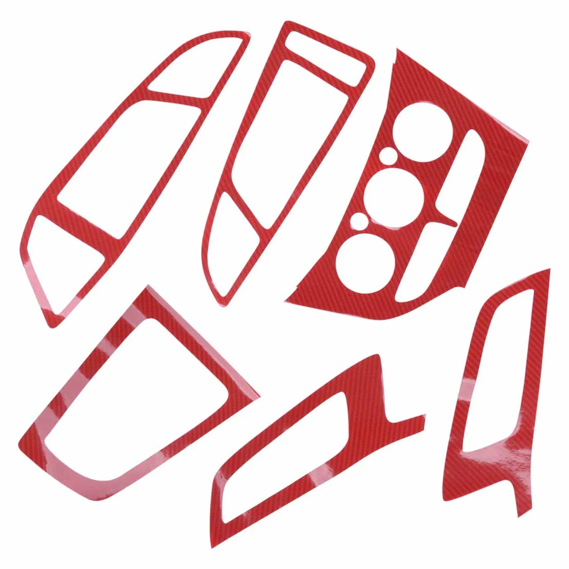 

Наклейка на панель переключения передач для приборной панели с вентиляционным отверстием, подходит для Ford Focus 2014-2012 5D, текстура из углеродно...