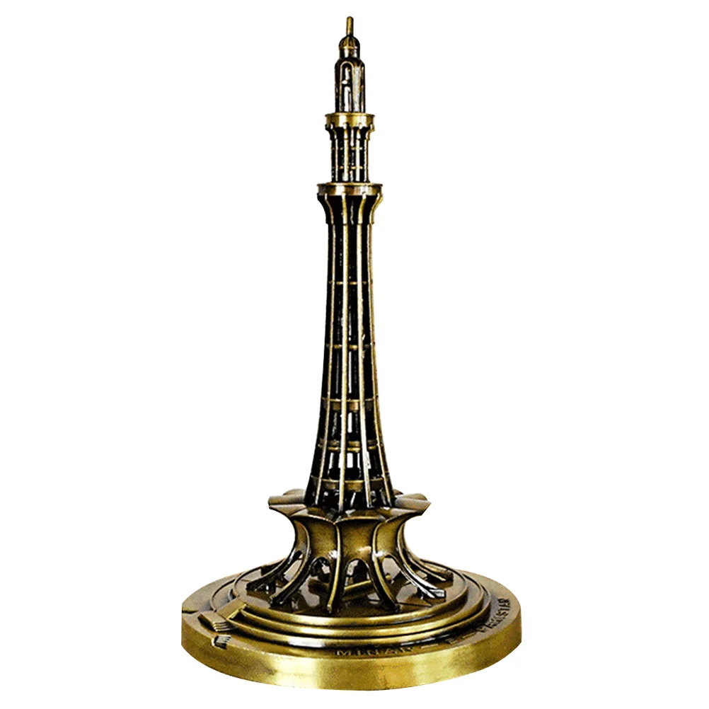 

Tower Pakistan Model Figurinestatue Metal Craft City Ornament Souvenir Architecture E Minar Landscape Micro Iron Decor Mini