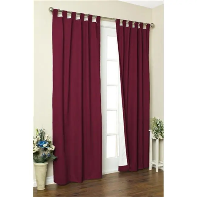 

70292-153-803-84 Thermalogic Insulated Solid Color Tab Top Curtain Pairs 84 in., Burgundy