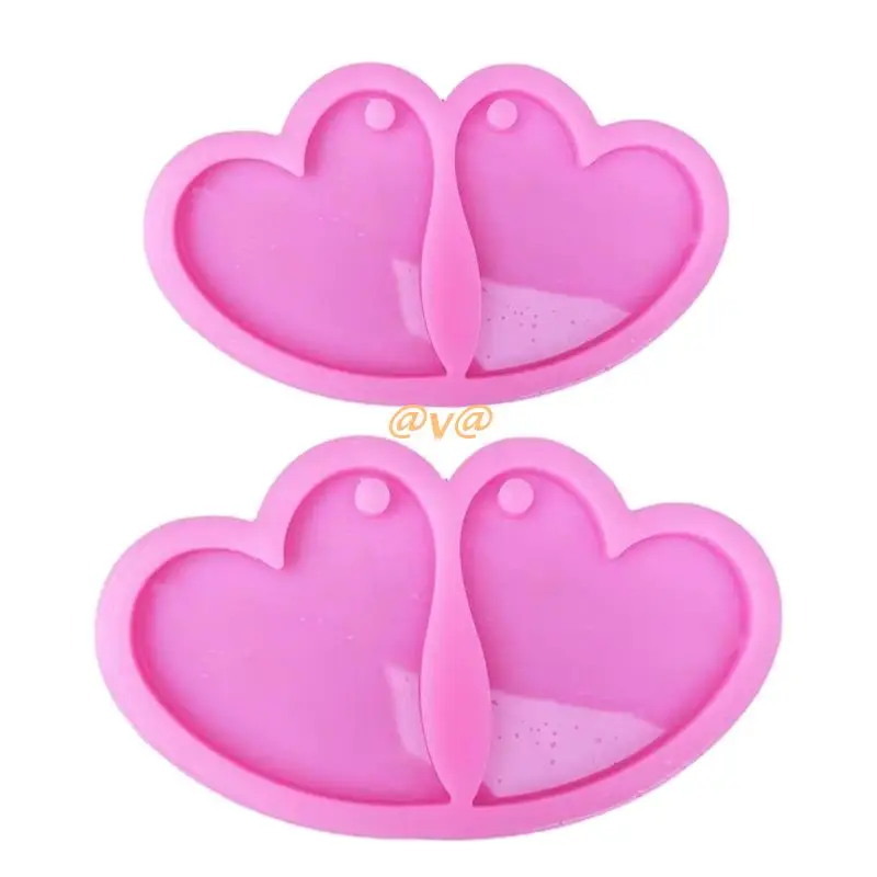 

Earring Resin Molds Heart Shape Jewelry Casting Molds Silicone Pendant Mould
