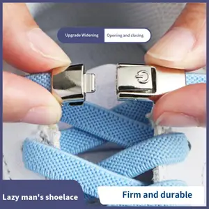 Imported 2PCS/Set No Tie Shoelaces Colorful Magnetic Lock Shoelaces Elastic Laces Sneakers For Kids Adult Qui