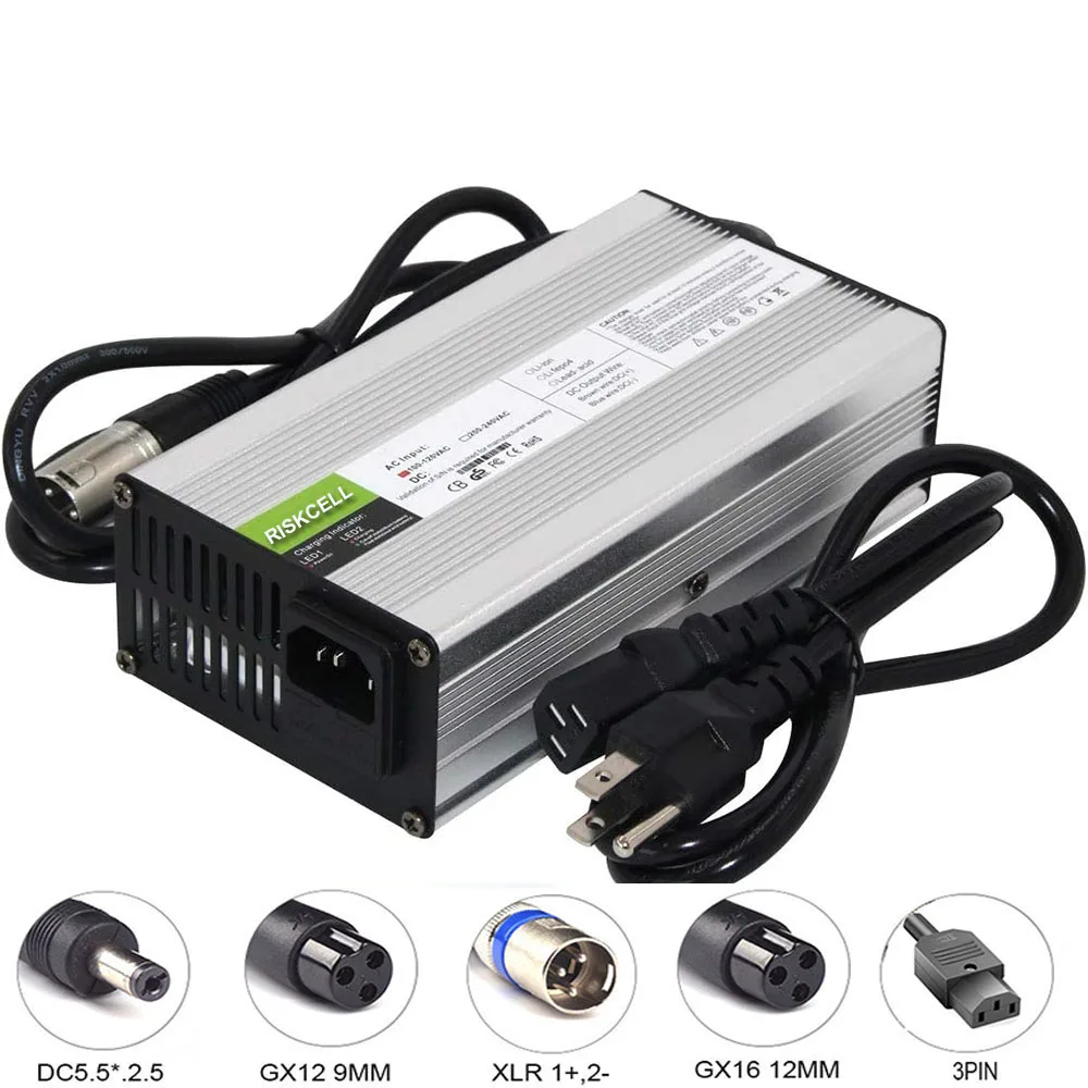 

58.8V 10A Lithium ion Battery Charger Smart Charger Black with Cooling DC XT60 Male Connector 14S 52V 5A Charger