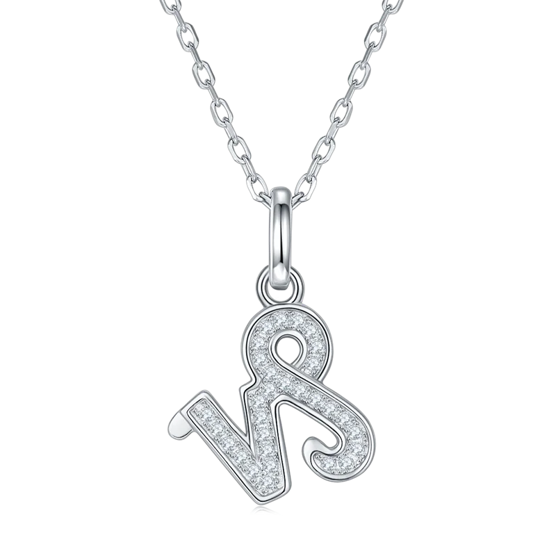 

Twelve Constellations Moissanite Necklace Pendant 18K White Gold Plated S925 Sterling Silver for Women Wedding Party Jewelry