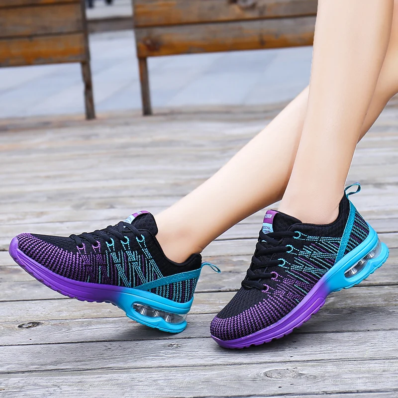 Women Running Shoes Air Cushioned Sneakers Fashion Athletic Trainer Breathable Outdoor Casual Sport Footwear