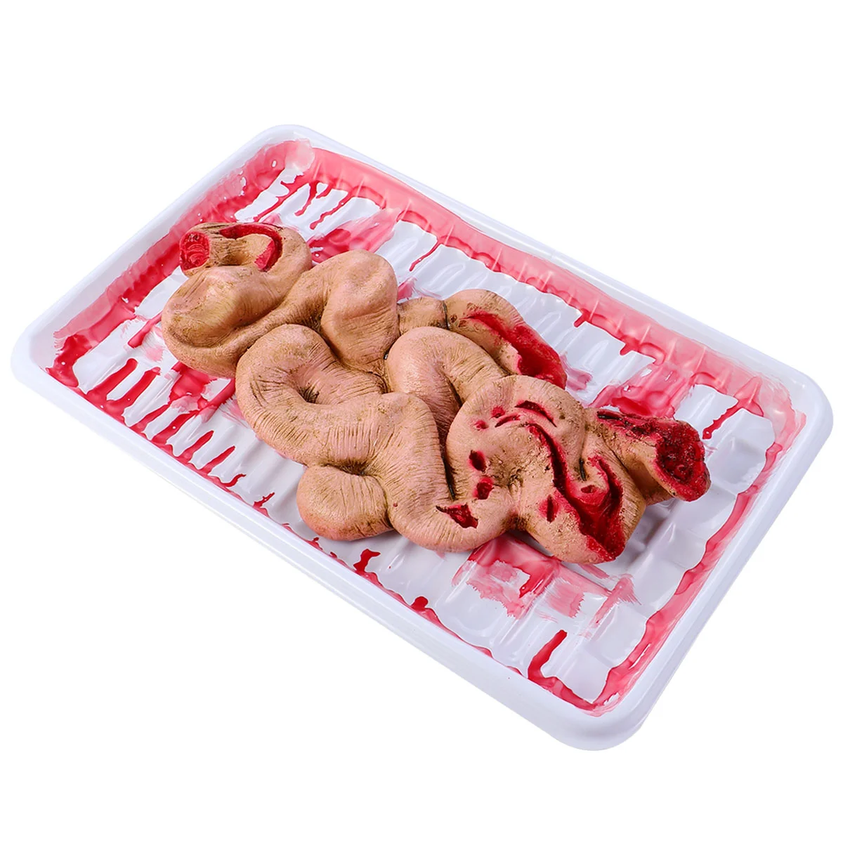 

1 Box Large Intestine Prop Halloween Tricky Toy Horror Organ Lunch Box Toy