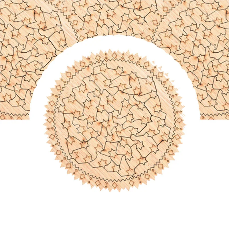 Головоломка для декорации деревянный пазл неправильной формы с геометрическими