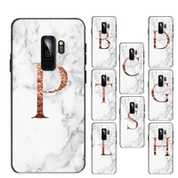 marble letter phone case for samsung galaxy s20 lite s21 ultra s30 s10 s9 s8 plus s7 edge capa