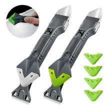 5 in 1 Silicone Sealants Remover Scraper Smooth Caulk Finisher Tools Grout Kit Seam Repair Removal Hand Tool Set Accessories