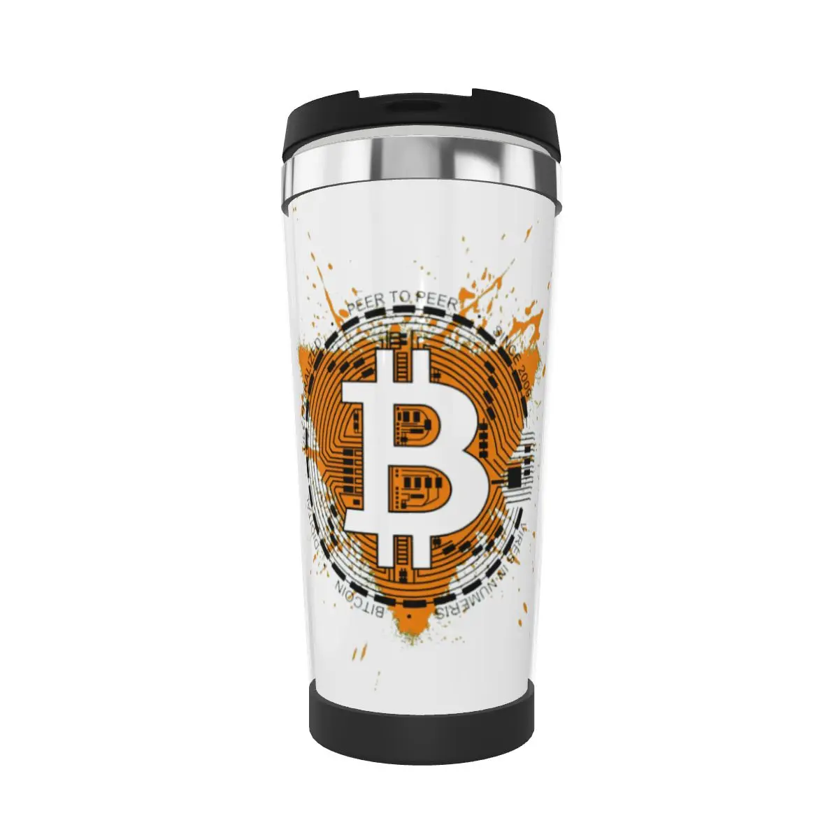 

Double Insulated Water Cup Bitcoin BTC And Crypto Design Bitcoin Funny Heat Insulation tea cups Thermos flask Mug Funny Geek