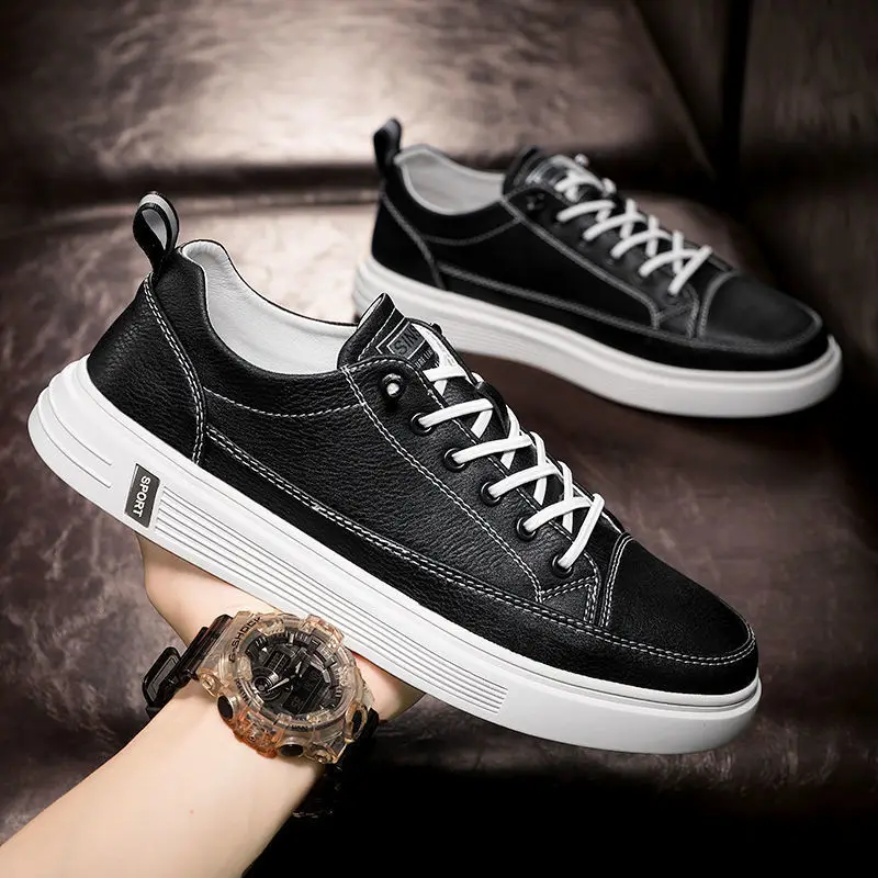 2023 White Sneakers Men Casual All-match Lightweight Board Shoes Trend Student Sports Shoes Comfortable Athletic Footwear Male