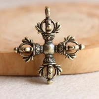 brass handicraft retro cross king kong pestle key buckle pendant bronze tantra trinket car keyring couple small gift decoration