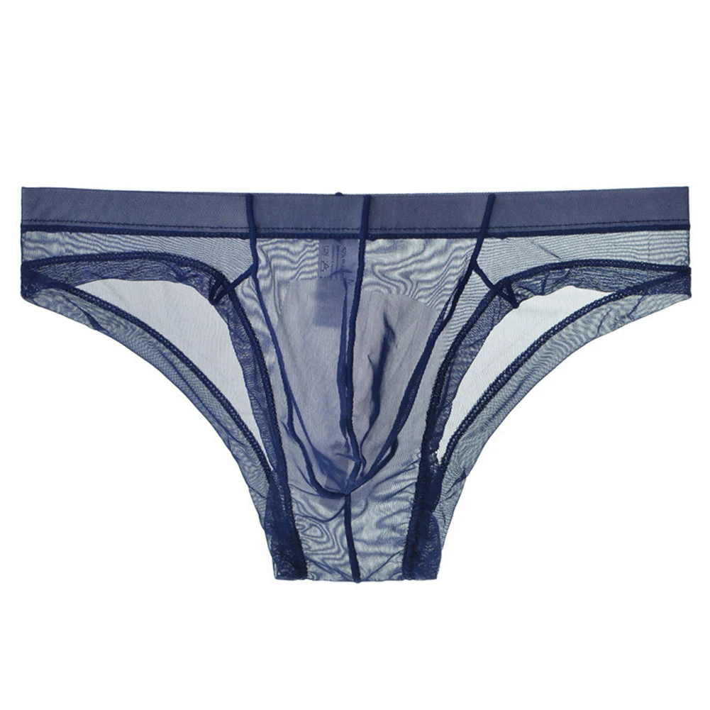 

Briefs Men Low-Rise U Convex Pouch Thong Transparent Briefs Sexy Underwear Breathable Underpants See-Through Calzoncillos Hombre