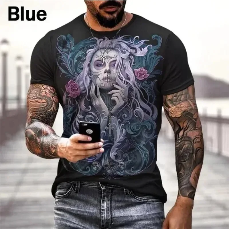 Мексика Katrina Skeleton 3D принт быстросохнущая дышащая спортивная мужская клетчатая