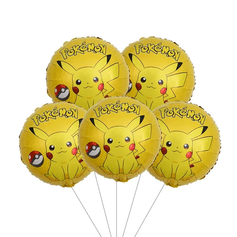 Фото 5pcs Pokemon Pikachu Go Aluminum Foil Balloon Birthday Party Decorations Boy Girl Gifts Air Globos Baby Shower Kids Party Gifts №4